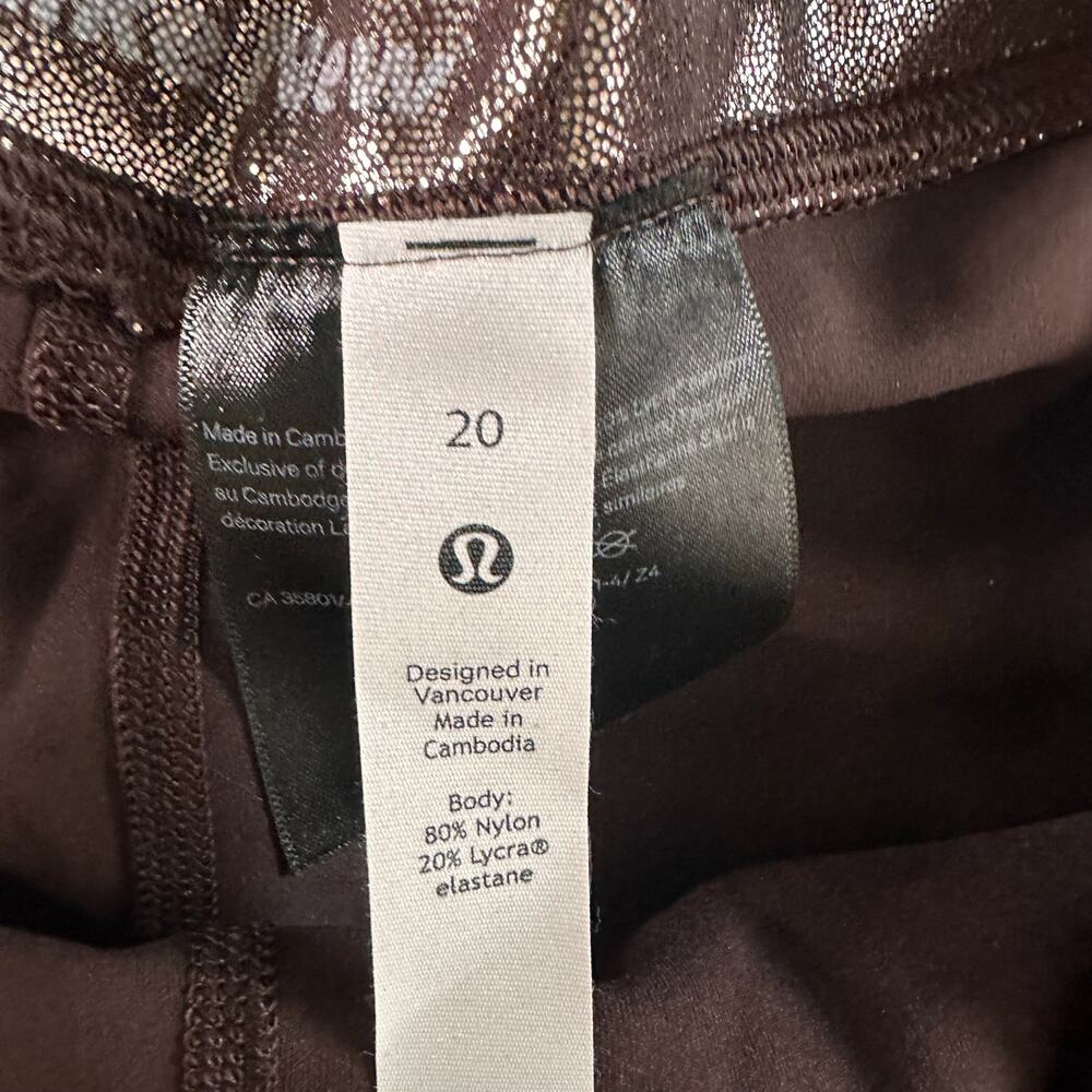 Lululemon 20 Align Shiney Bronze Athletic Leggings - Picture 3 of 6